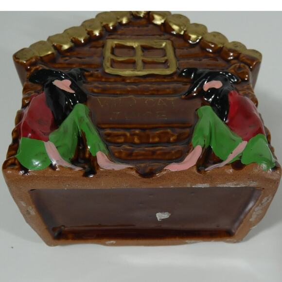 VTG Wild Cat Juice Decanter With 4 Shot Cups Hand Painted - Picture 4 of 4